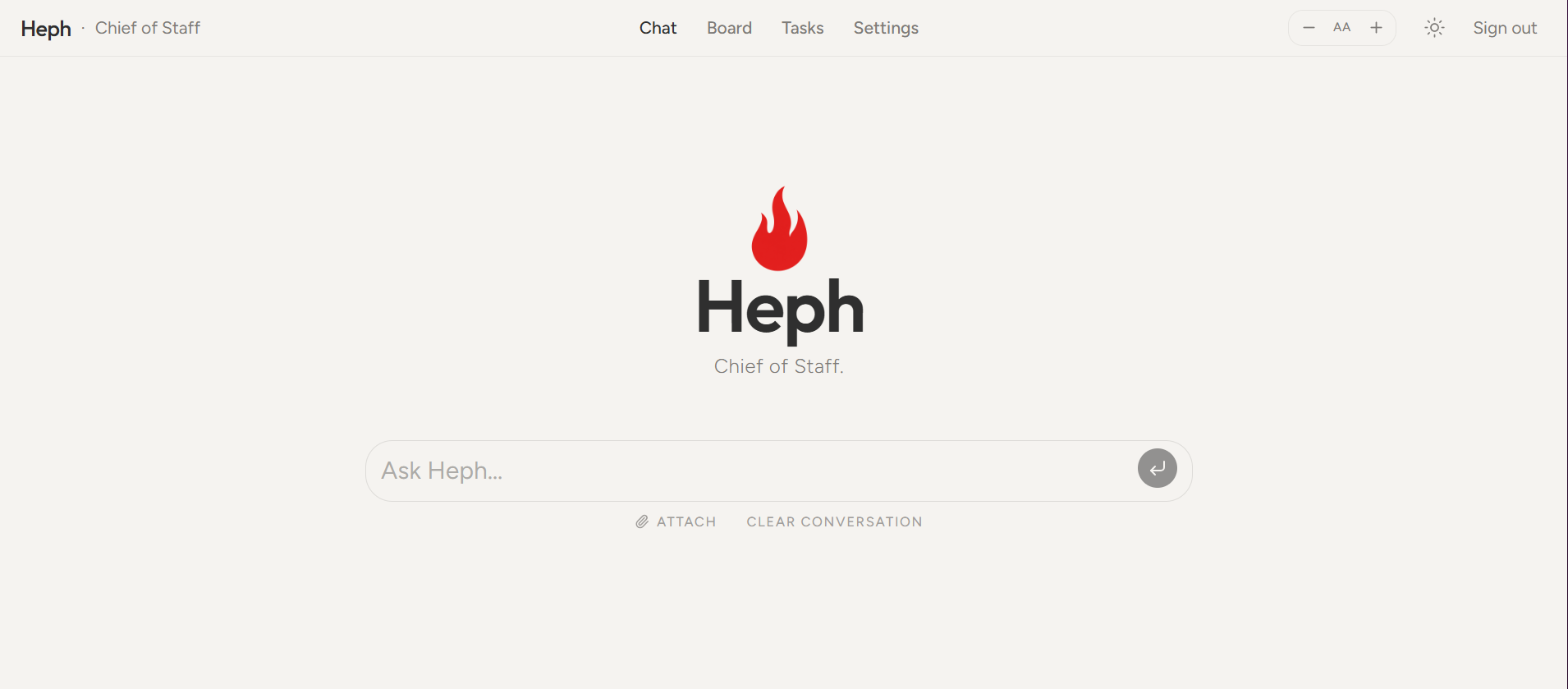 Heph — Chief of Staff